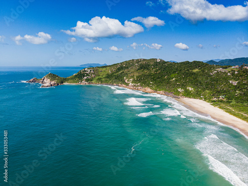 A view of Praia Mole (Mole beach), Galheta and Gravata - popular beachs in Florianopolis, Brazil