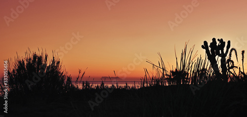 Sunset romantic beach spain photo