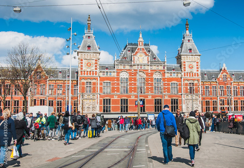 Photography Amsterdam Central Station on the Damrak