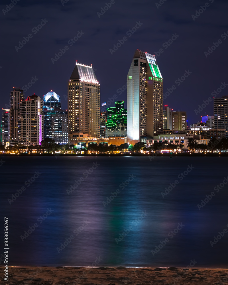 Iconic Downtown San Diego Cityscape at Night Iconic Downtown San Diego Cityscape at Night