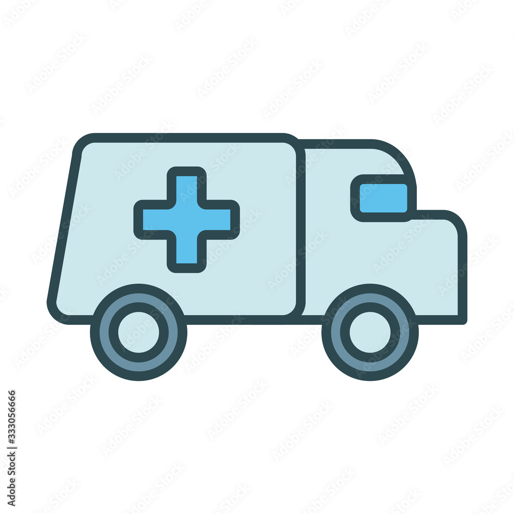 ambulance car fill style icon ambulance car fill style icon