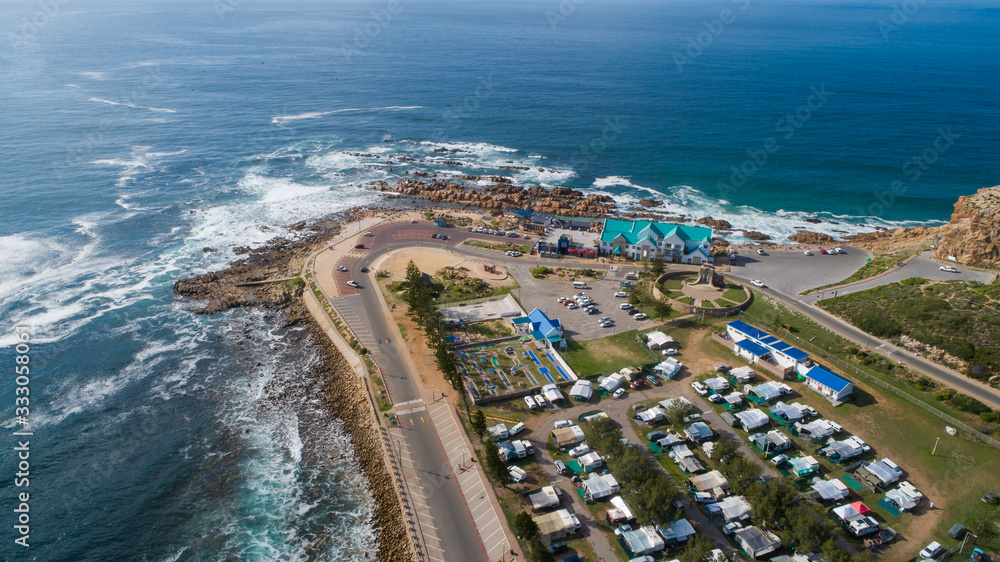 Panoramic views of the stunning holiday town of Mosselbay in the Garden Route of South Africa