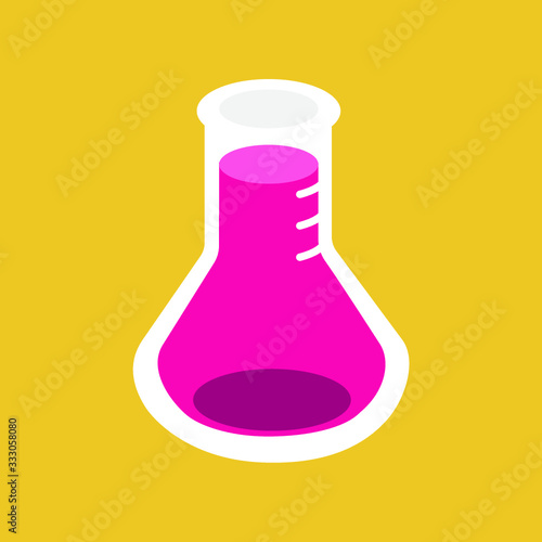 Clean vector  Erlenmeyer flask