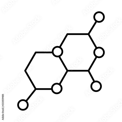 dna molecule line style icon