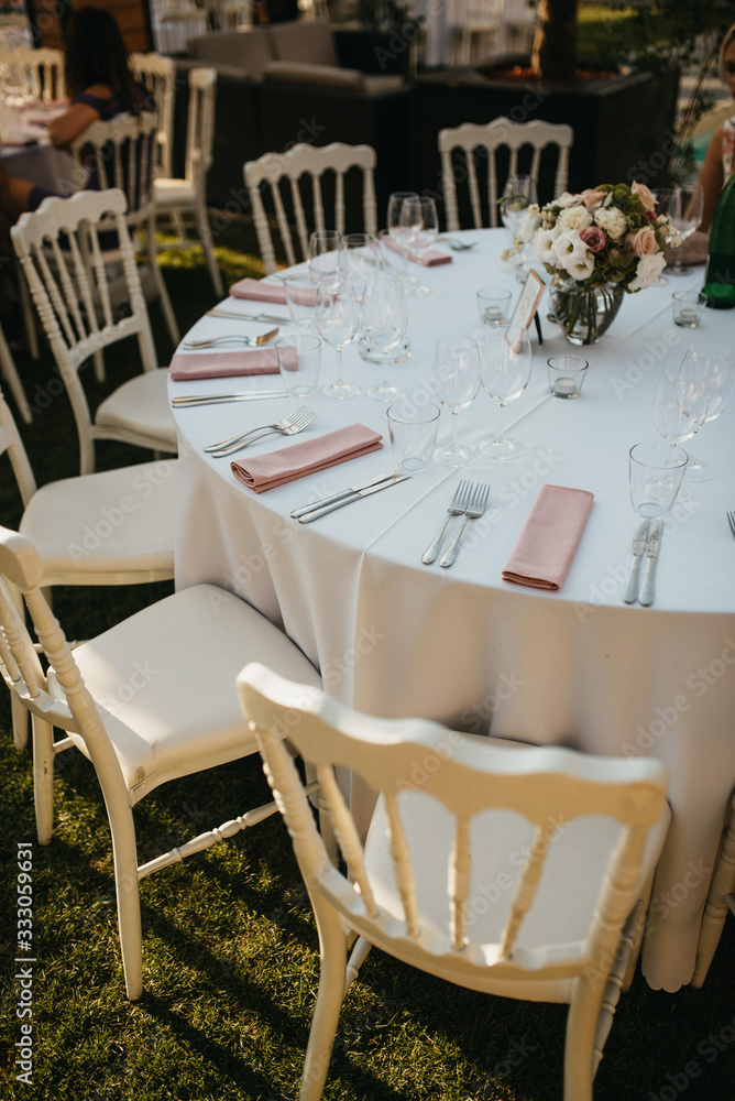 Decorated tables for a special day Decorated tables for a special day