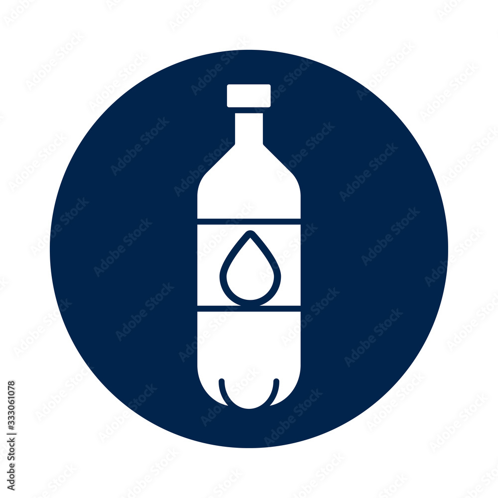 water plastic bottle block silhouette style icon water plastic bottle block silhouette style icon
