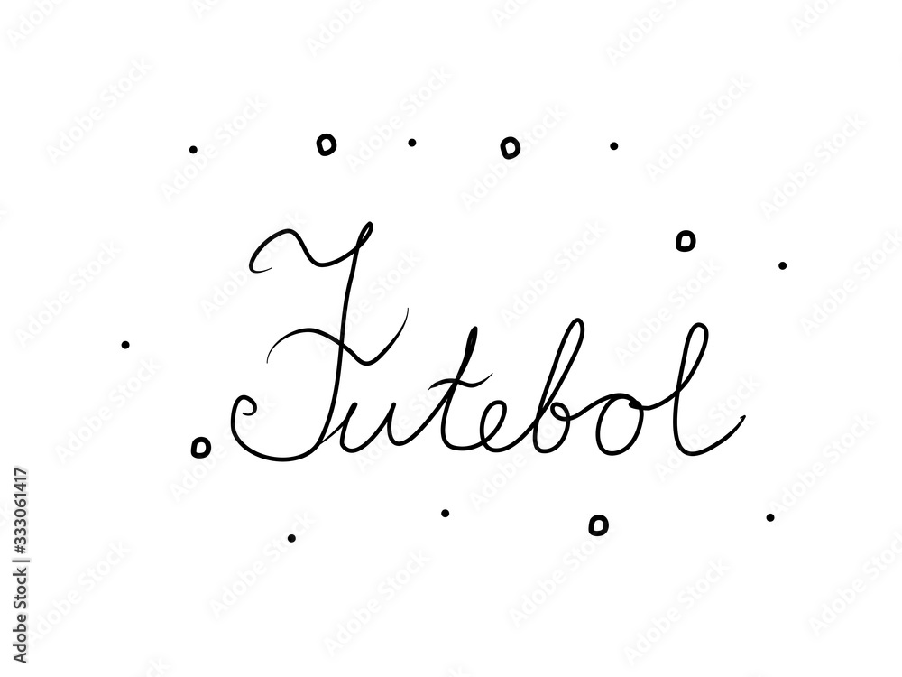 Futebol phrase handwritten with a calligraphy brush. Football in portuguese. Modern brush calligraphy. Isolated word black Futebol phrase handwritten with a calligraphy brush. Football in portuguese. Modern brush calligraphy. Isolated word black