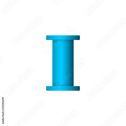 Pipe vector icon. Made from steel or metal connection by flange fitting fixing by screw and bolt. Part for pipeline construction to transport oil and gas in industry, water in plumbing and irrigation.