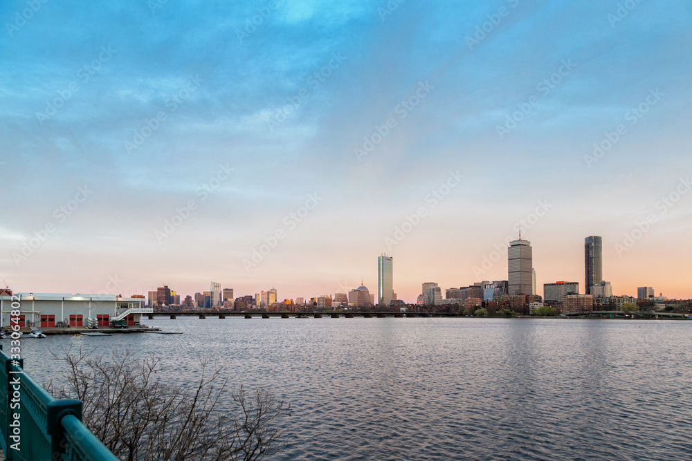 Naklejka premium A Scenic View of Boston City