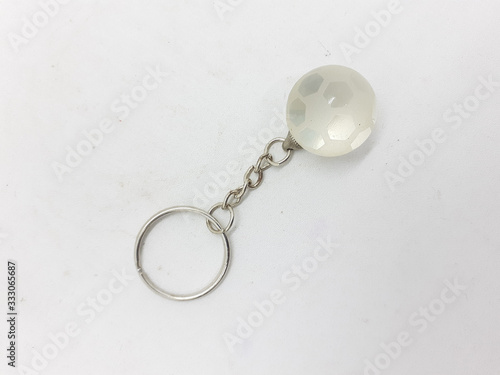 Artistic Modern Key Chain for Accessories in White Isolated Background