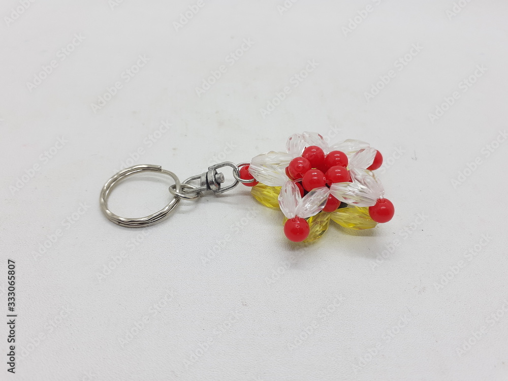 Artistic Modern Key Chain for Accessories in White Isolated Background Artistic Modern Key Chain for Accessories in White Isolated Background
