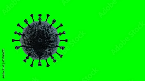 virus covid-19 3d animation loop side