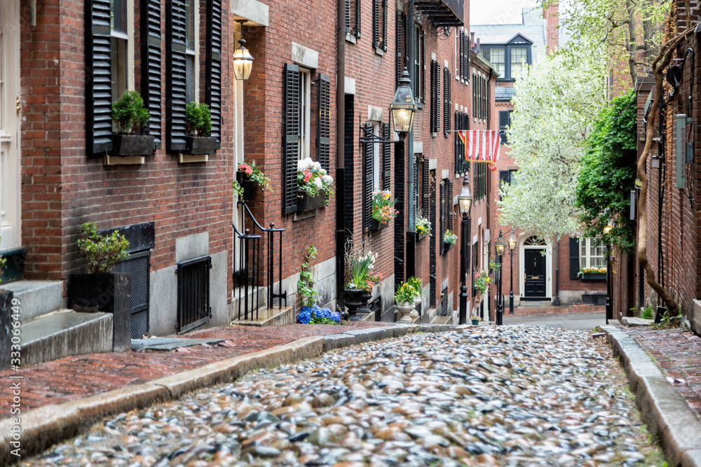 A Spring Afternoon on Beacon Hill, Boston A Spring Afternoon on Beacon Hill, Boston