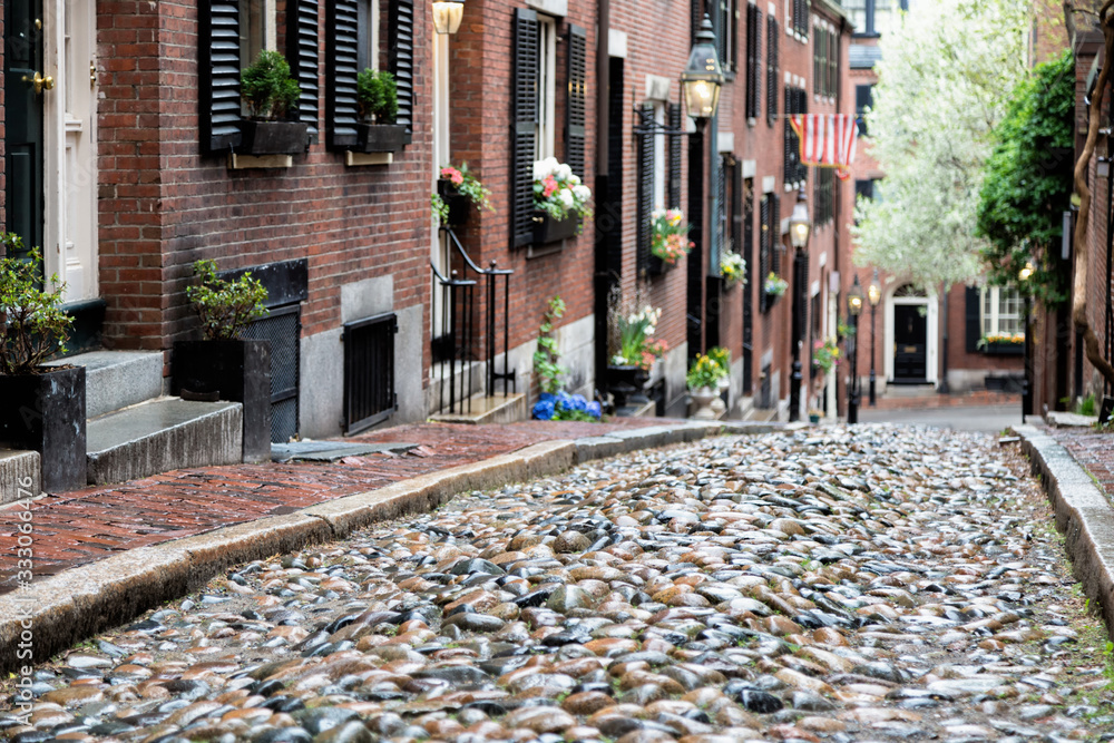 A Spring Afternoon on Beacon Hill, Boston A Spring Afternoon on Beacon Hill, Boston