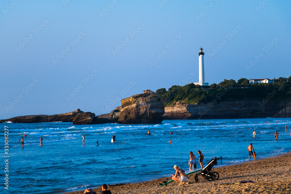lighthouse in biarritz