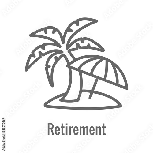 Generational and Retirement Icon set showing considerations - retirement