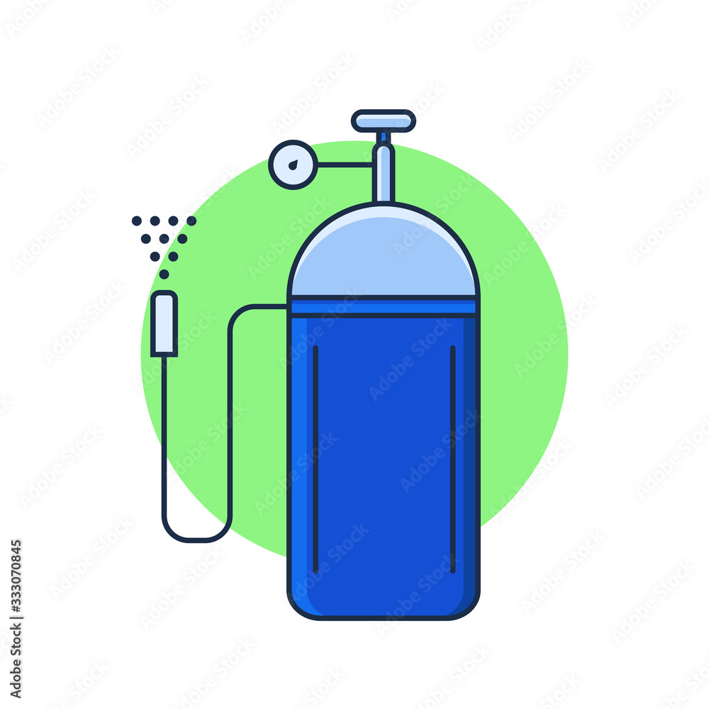Oxygen Tube Flat Illustration Oxygen Tube Flat Illustration
