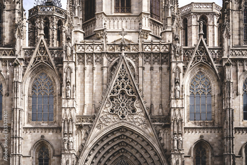 Front of a gothic cathedral