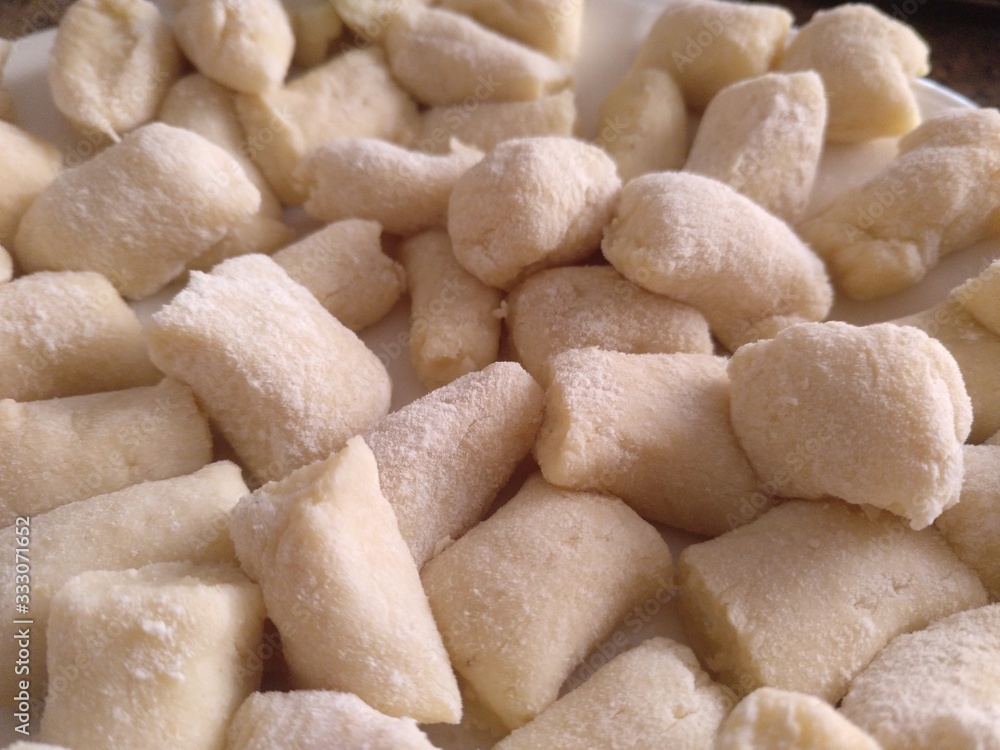 ñoquis a typical italian dish made with potatoes ñoquis a typical italian dish made with potatoes