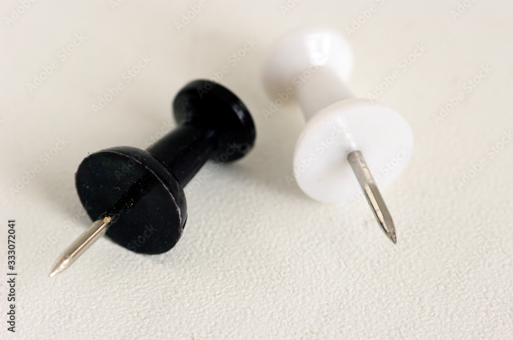 thumbtacks on white background thumbtacks on white background