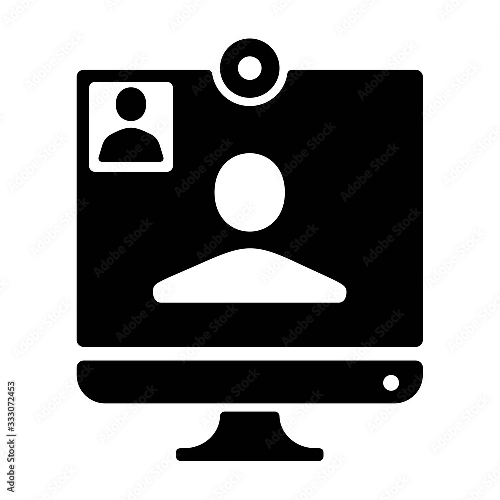 Video call icon. Video chat symbol. Video call icon. Video chat symbol.