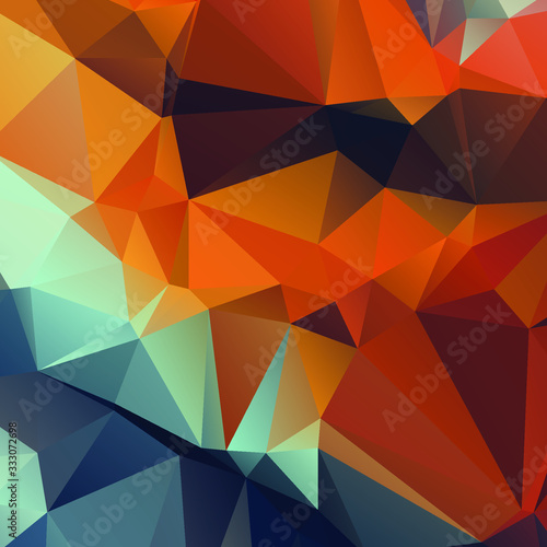 Abstract Color Polygon Background Design, Abstract Geometric Origami Style With Gradient