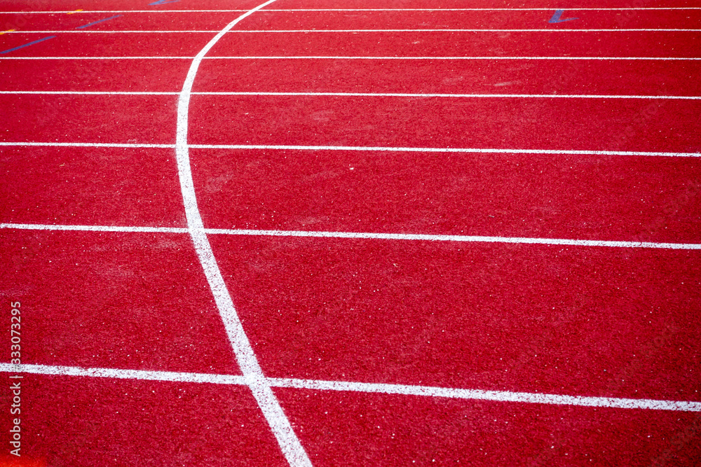 Fototapeta premium Red running track for running sport
