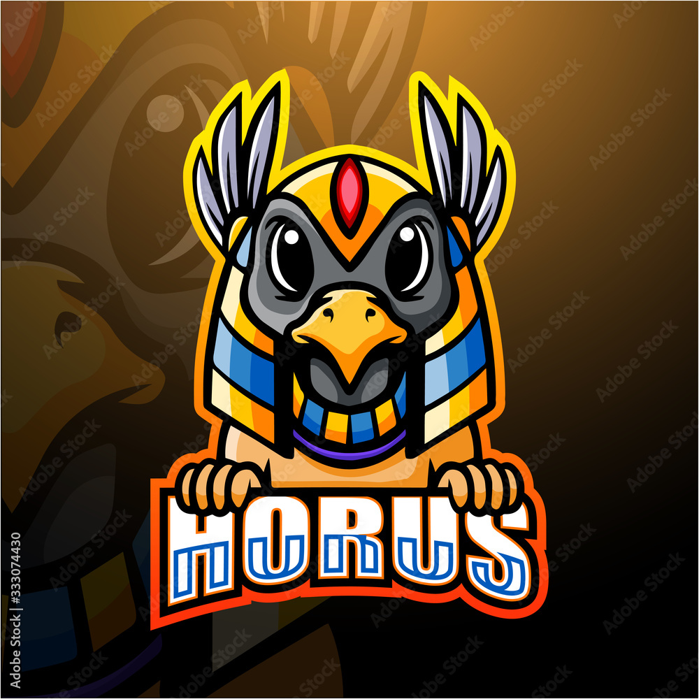 Horus mascot esport logo design Horus mascot esport logo design