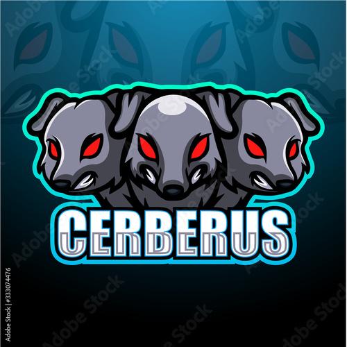 Cerberus mascot esport logo design