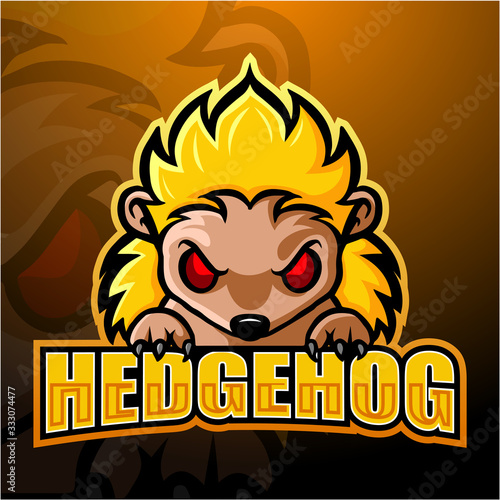 Hedgehog mascot esport logo design