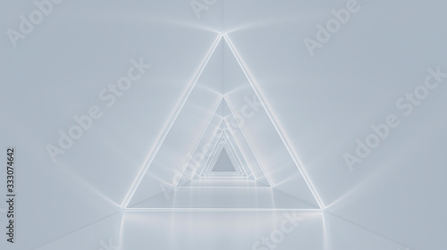 Fototapeta Naklejka Na Ścianę i Meble -  Abstract glowing white fluorescent light