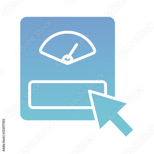 cursor mouse with scale with health online silhouette gradient style