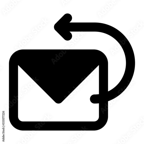 autoresponder icon with glyph style and perfect pixels. Suitable for website design, logo, app and ui.