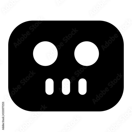 bot icon with glyph style and perfect pixels. Suitable for website design, logo, app and ui.