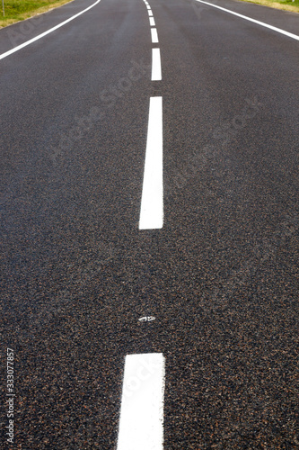 white road markings