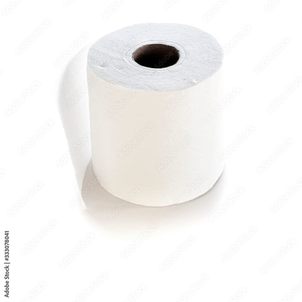 Toilet paper roll isolated on white background Toilet paper roll isolated on white background