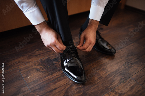  A businessman is preparing to meet with clients