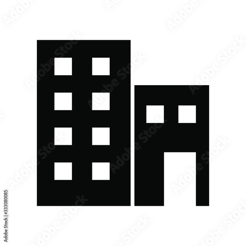 Building hospital icon , template logo design emblem isolated illustration vector , business science emergency outline solid background white