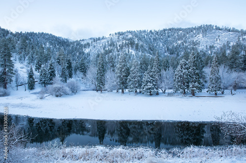 winter scene in the mountains
