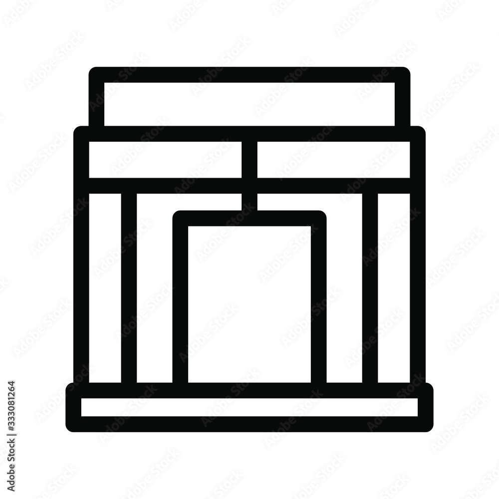 Mall icon vector , template logo design emblem isolated illustration , concept store city , outline solid background white Mall icon vector , template logo design emblem isolated illustration , concept store city , outline solid background white