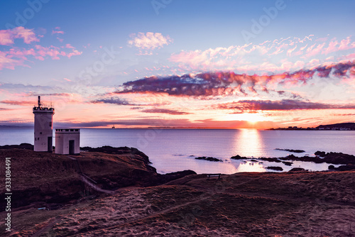 Earlsferry lighthouse and sunset