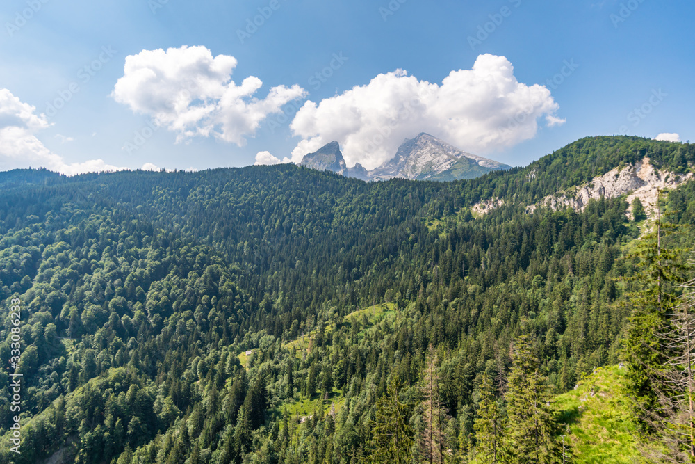 Fototapeta premium Greenstone via ferrata in Germany, Bavaria