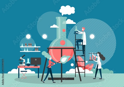 Laboratory medicine, vector flat style design illustration