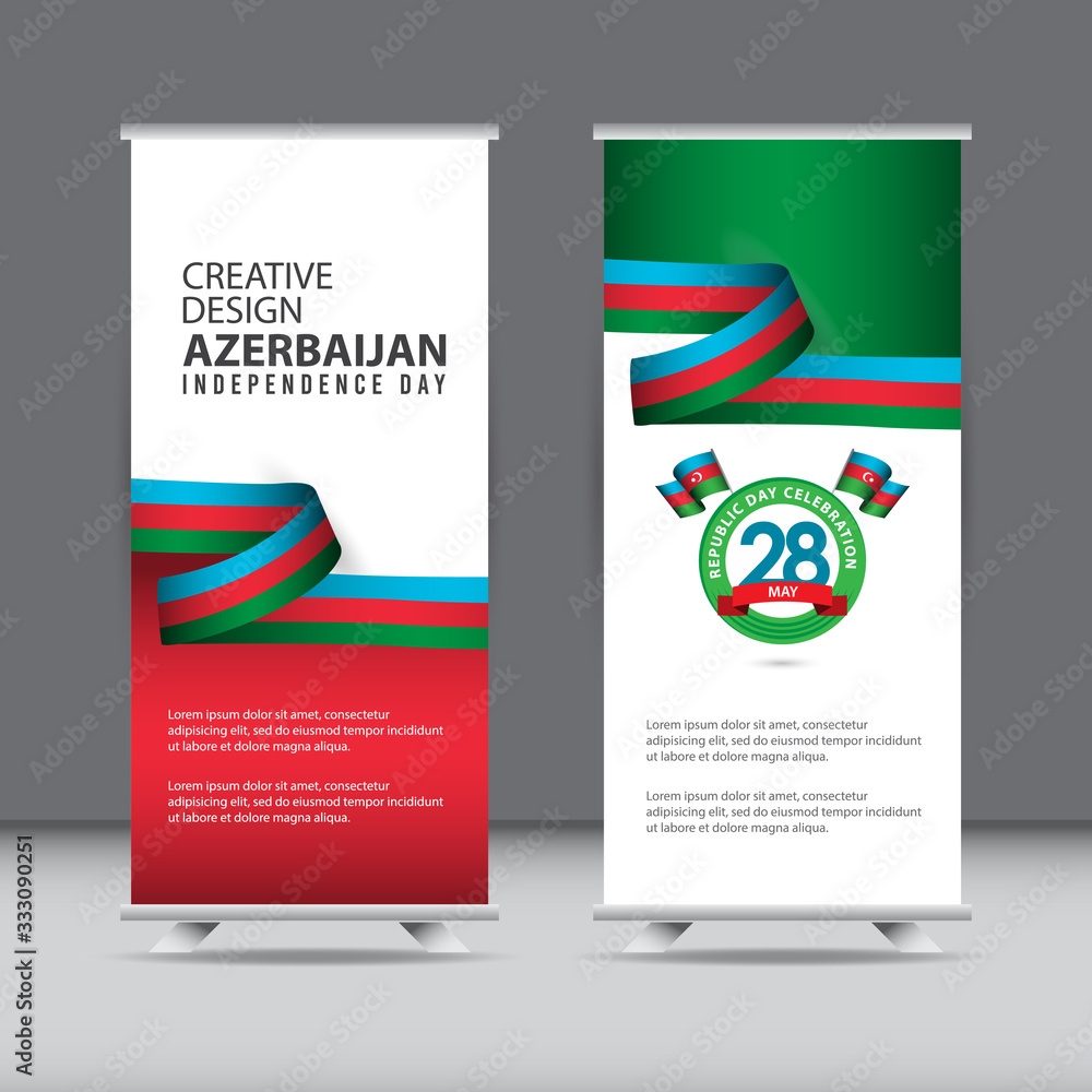 Happy Azerbaijan Independence Day Celebration Creative Design Vector Template Design Illustration Happy Azerbaijan Independence Day Celebration Creative Design Vector Template Design Illustration