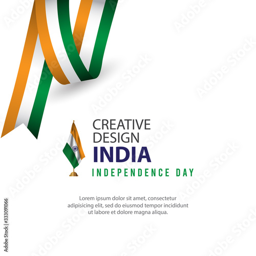 Happy India Independence Day Celebration Creative Design Vector Template Design Illustration