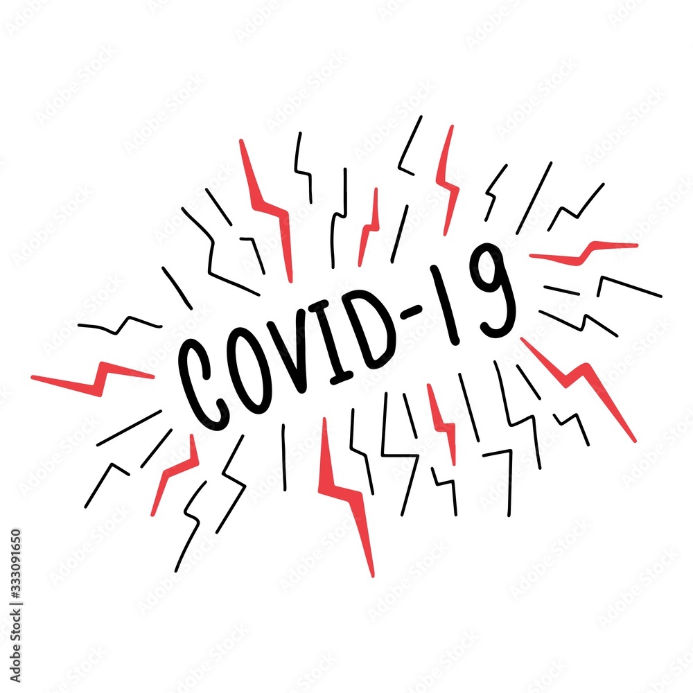 Covid-19 vector illustration. Coronavirus pandemic graphic concept. Covid-19 virus vector lettering text. 2019-nCoV.