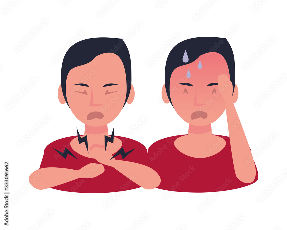 persons sick with symptoms characters persons sick with symptoms characters