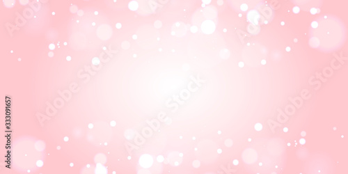 桜　春　背景素材　ピンク　舞う　花吹雪　玉ボケ　バナー　ヘッダー　広告　パンフレット