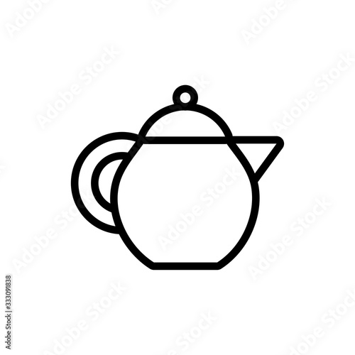 ceramic teapot utensil line style icon