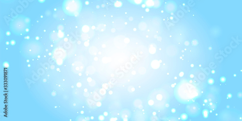 背景素材：玉ボケ　海　水　背景　ゴージャス　青色　クリスマス　雪　冬　水しぶき　波　キラキラ